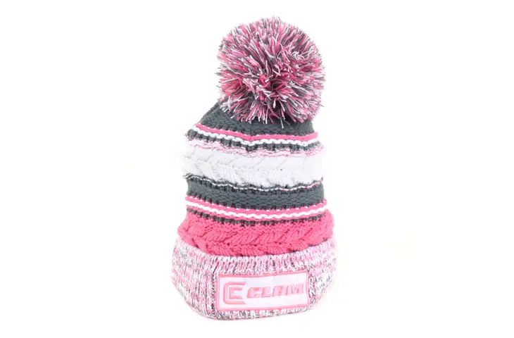 Clam Knit Pom Stocking Hat